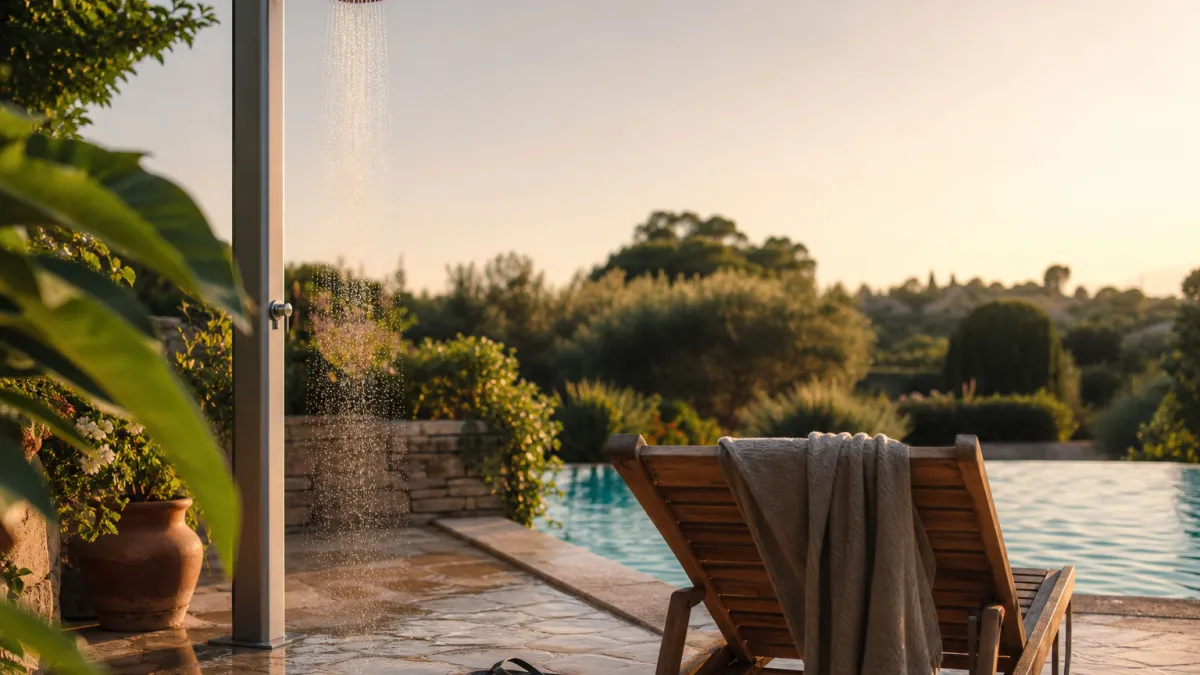 Douchette solaire piscine : guide d'achat et installation