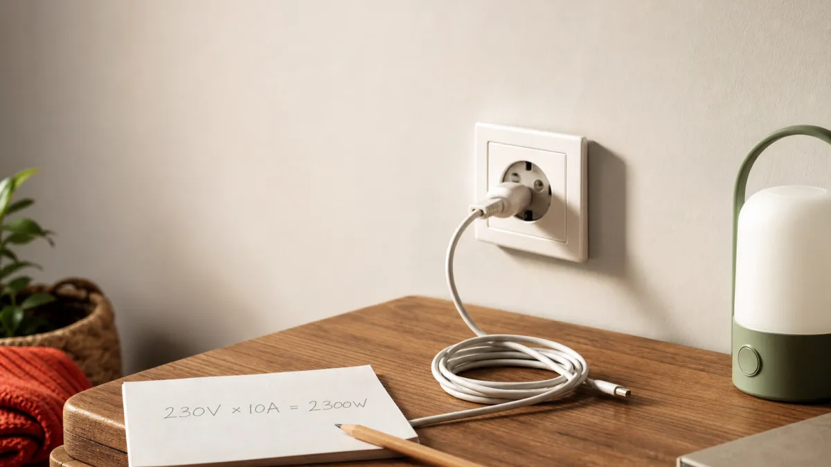 Combien de watt sur une prise 10a ? Calcul et puissance max