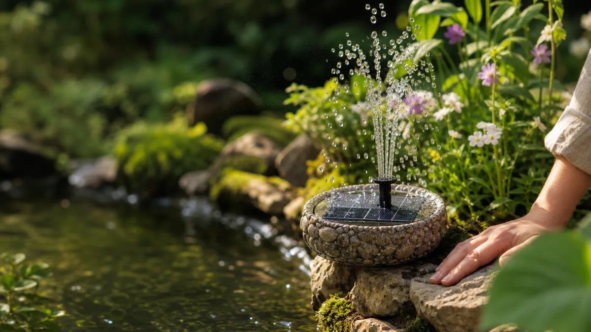 Fontaine solaire de jardin : le guide complet pour 2026